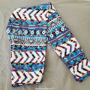 LulaRoe OS Leggings SOUTHWESTERNish Print